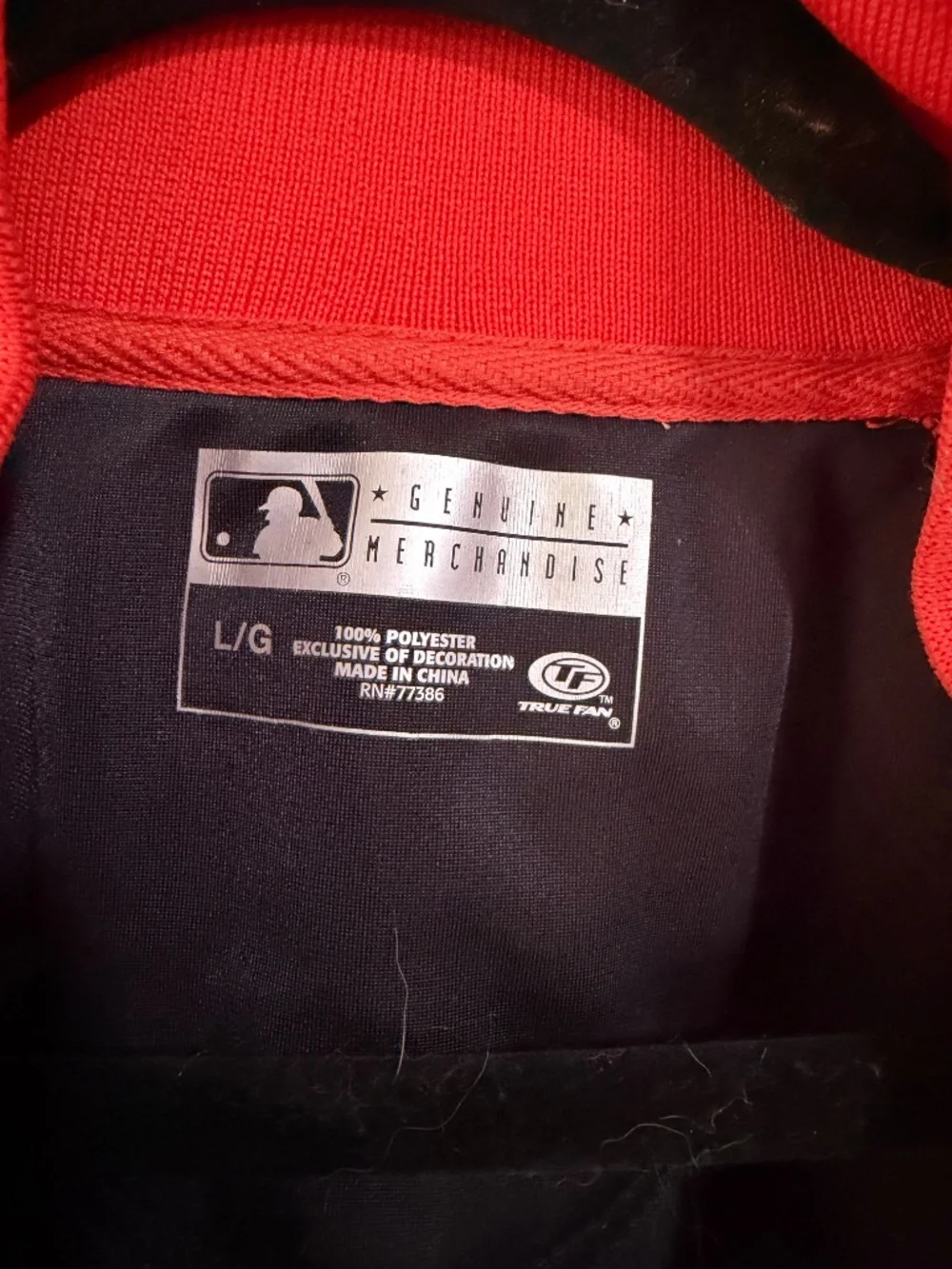 🧡  True Fan San Francisco Giants Jacket Large MLB Black Orange Genuine Merchand